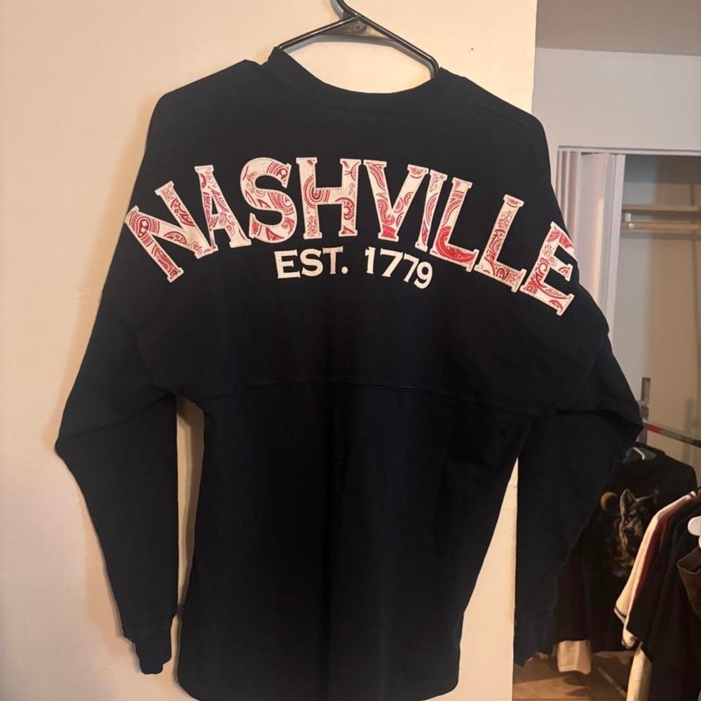 Nashville spirit jersey with white text reading 'NASHVILLE EST. 1779'  size XS